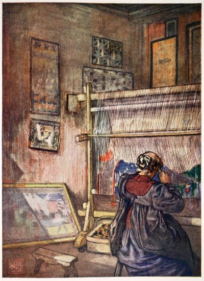 Realizzazione di arazzi nativi, 1905 da Nico Jungman